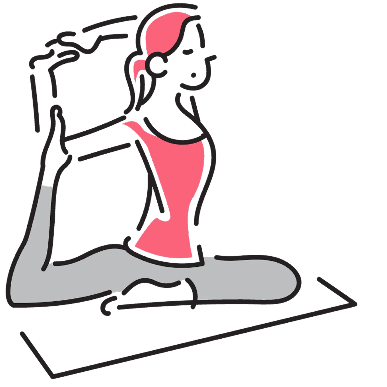 運動する女性のイラスト